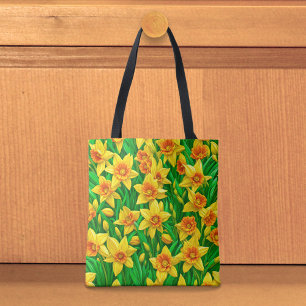 Sac fourre-tout jonquilles jaunes