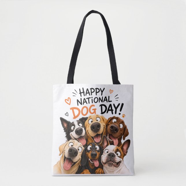 Sac fourre-tout Joyeuse Journée nationale du chien (Devant)