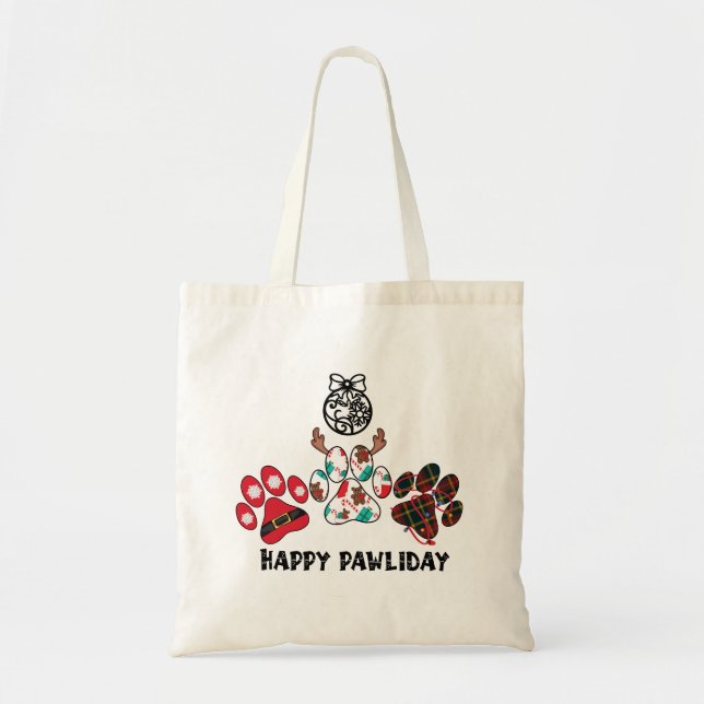 Sac fourre-tout Joyeux Pawliday - Noël (Devant)