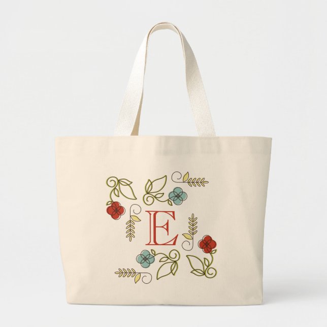 Sac fourre-tout Jumbo Fleurs Monogrammes (Devant)