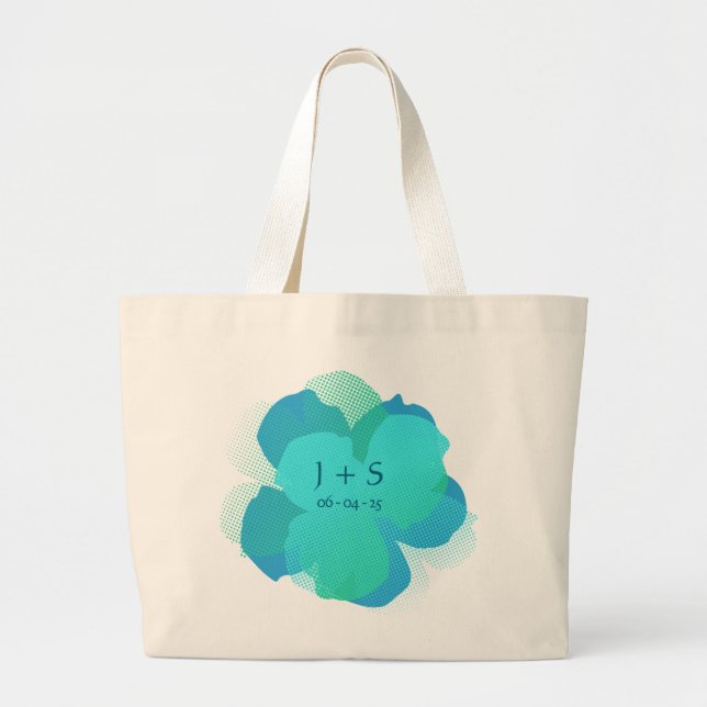 Sac Fourre-tout Jumbo Popflower Lagon (Devant)