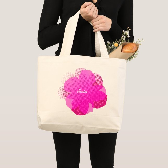 Sac Fourre-tout Jumbo Popflower Rose Shocking (Devant (produit))