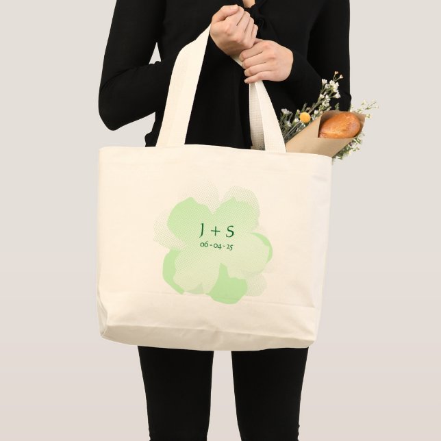 Sac Fourre-tout Jumbo Popflower vert pale (Devant (produit))