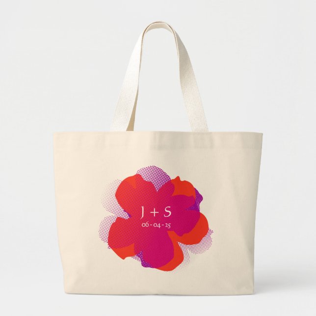 Sac Fourre-tout Jumbo Popflower Violet/orange (Devant)