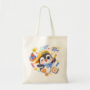 Sac fourre-tout Kawaii Pingouin Apprenons pour l'é