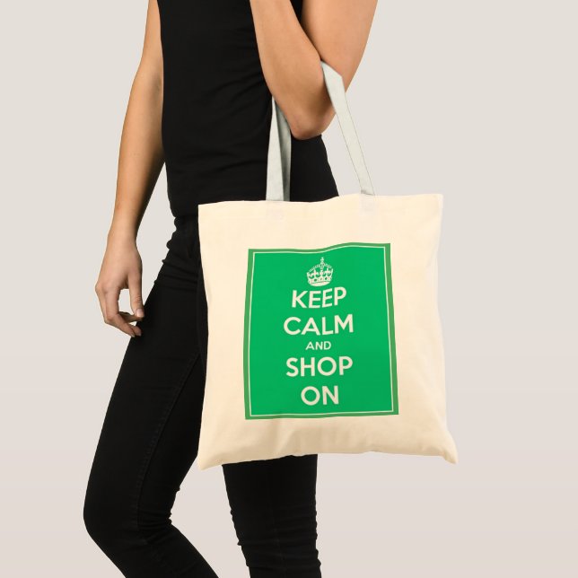 Sac fourre-tout « Keep Calm and Shop On » (Devant (produit))