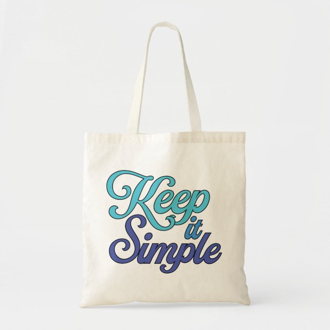 Sac fourre-tout « Keep It Simple » (bleu) (Devant)