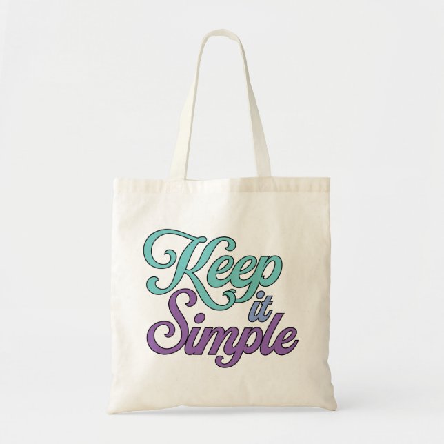 Sac fourre-tout « Keep It Simple » (violet) (Devant)