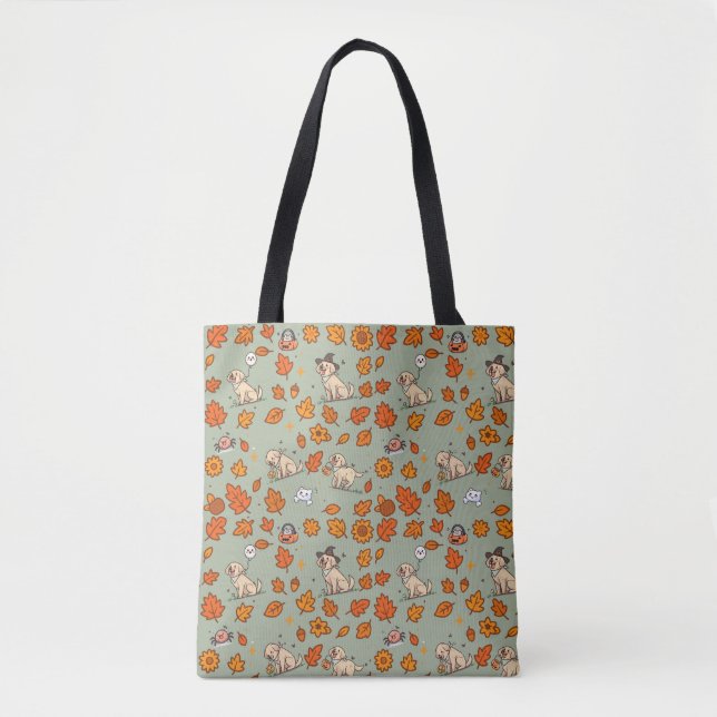 Sac fourre-tout Labrador Retriever Citrouille Hall (Devant)