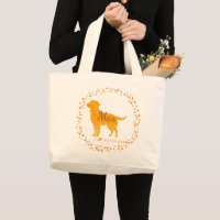 Sac fourre-tout Labrador Retriever orange pastel p
