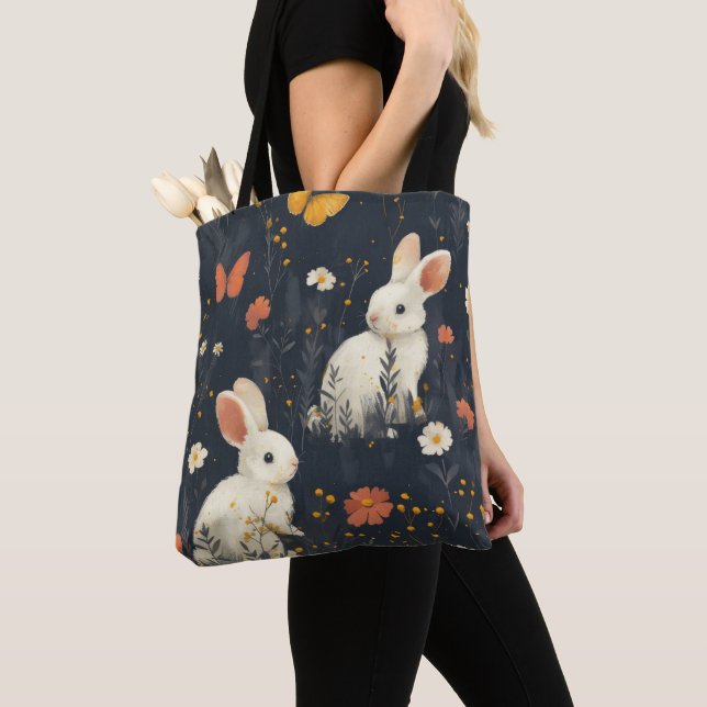 Sac fourre-tout lapin de Pâques (De près)