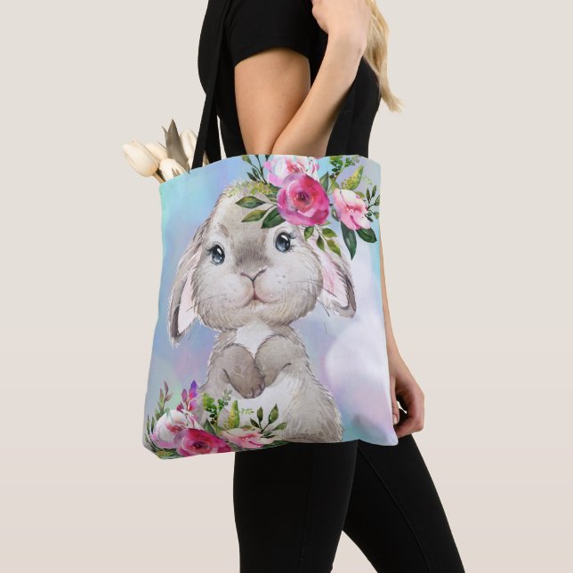 Sac fourre-tout lapin de Pâques (De près)