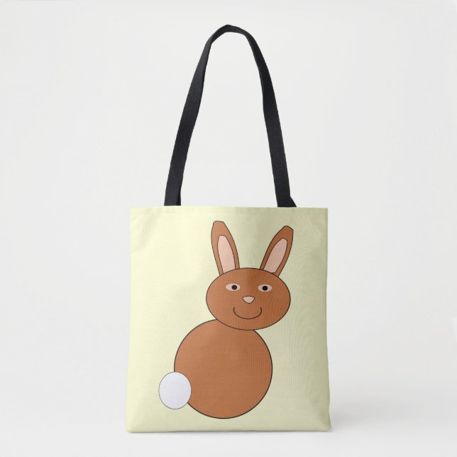 Sac fourre-tout lapin de Pâques heureux (Devant)
