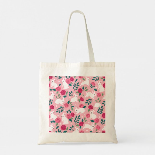 🐰🌹 Sac fourre-tout Lapin Rose (Dos)