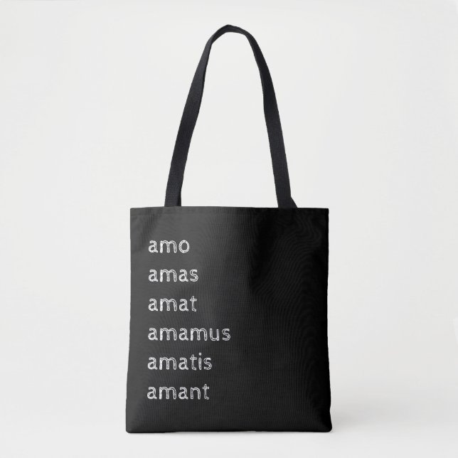 Sac fourre-tout latin, Amo amas amat  (Devant)
