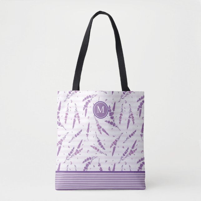 Sac fourre-tout Lavande Monogramme (Devant)
