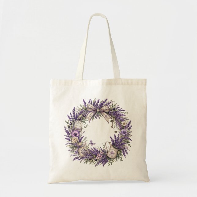 sac fourre-tout lavande vintage provence (Devant)