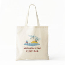 sac fourre-tout "L'eau salée guérit tout"