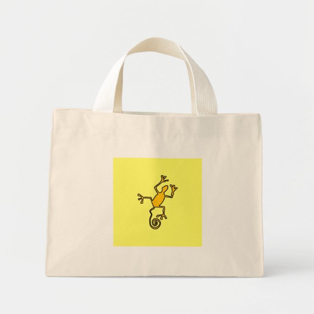 sac fourre-tout lézard jaune (Devant)