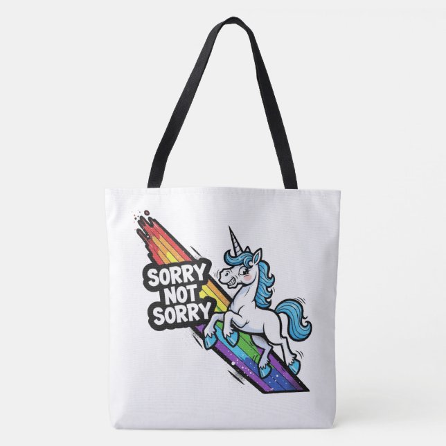 Sac fourre-tout licorne Sorry not Sorry (Devant)