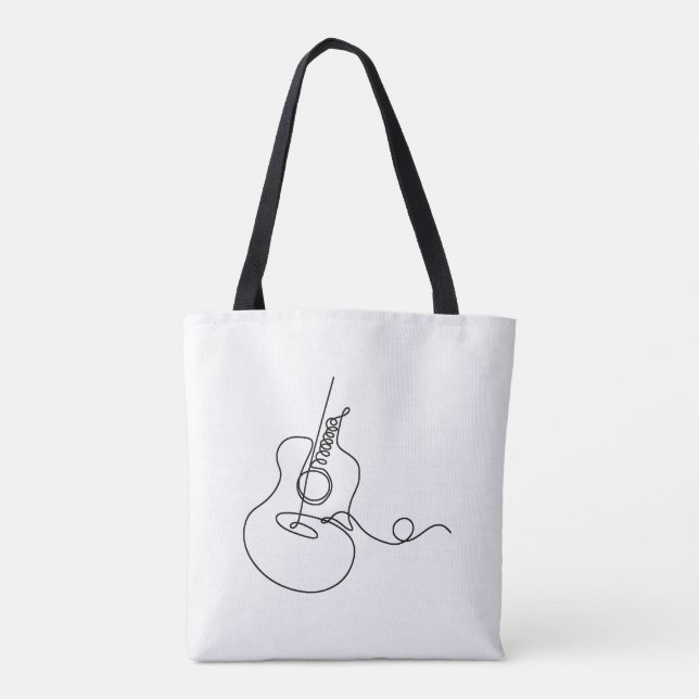 Sac fourre-tout : Line Art (Guitare) (Dos)