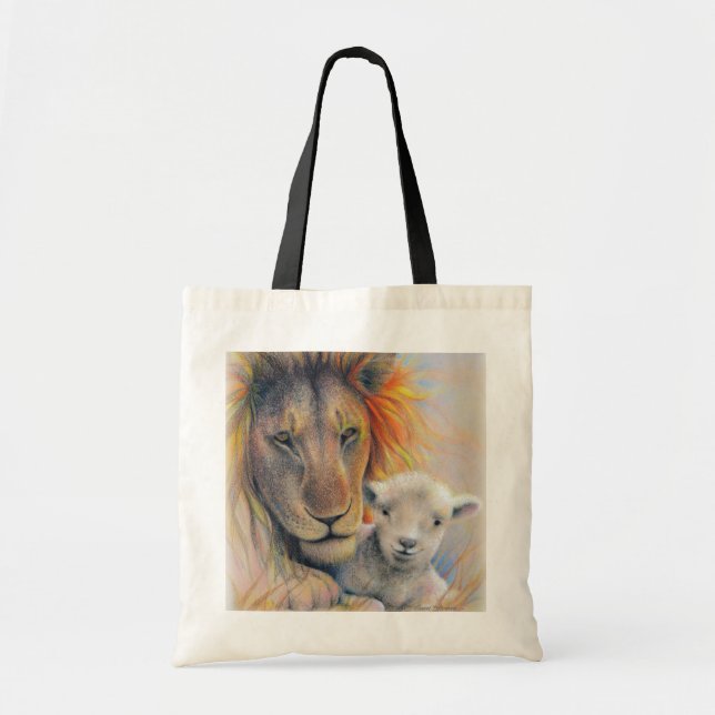 sac fourre-tout "Lion & Agneau" (Devant)