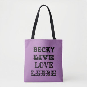 Sac fourre-tout LIVE RIGH AMOUR NOM PURPLE CADEAU
