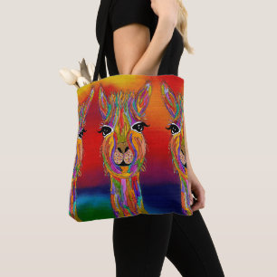 Sac fourre-tout Llama mignon et coloré