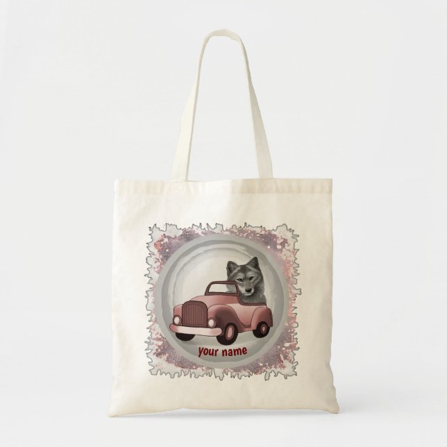 Sac fourre-tout Loup au volant (Devant)