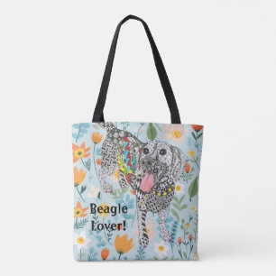 Sac fourre-tout Lover Beagle mignon et coloré