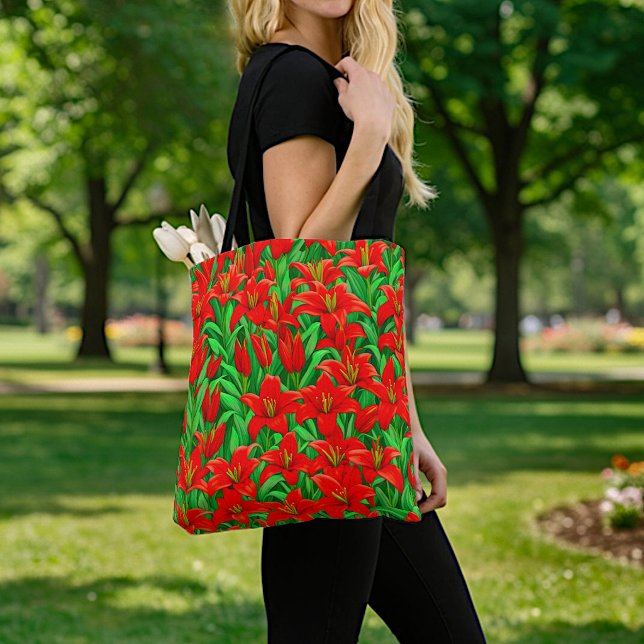 Sac fourre-tout Lys Rouges (Créateur téléchargé)