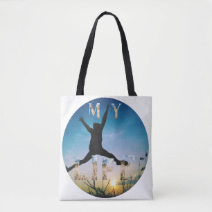 Sac fourre-tout Ma vie – Dessin inspirant de la na