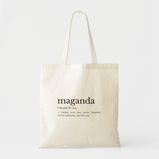 Sac fourre-tout Maganda – Esthétique philippine (Devant)