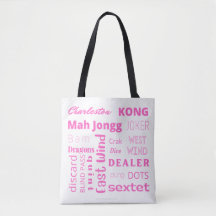 Sac fourre-tout MahJongg en rose