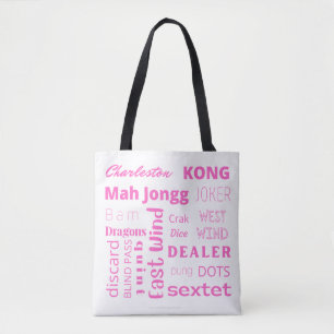 Sac fourre-tout MahJongg en rose