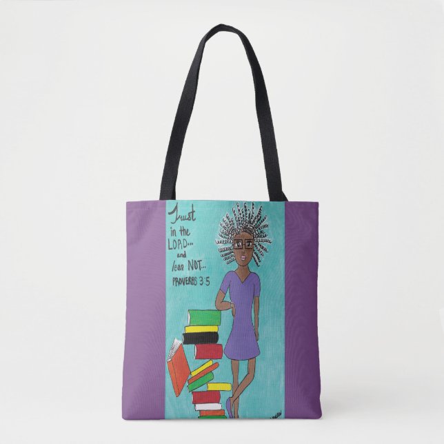 Sac fourre-tout maigre noir à note (pourpre) (Devant)