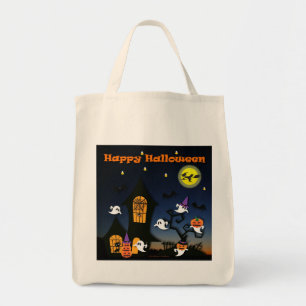 Sac fourre-tout Maison hantée Joyeux Halloween