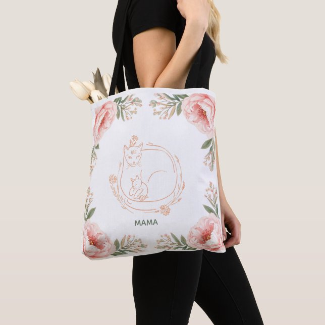 Sac fourre-tout Mama Chat & Kitten (De près)