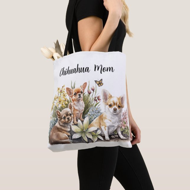 Sac fourre-tout Maman Chihuahua (De près)