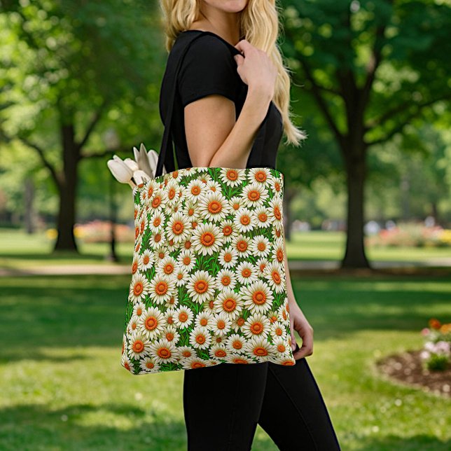 Sac fourre-tout Marguerites blanches (Créateur téléchargé)