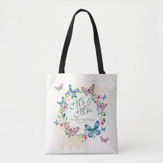 Sac fourre-tout Mariage de couronnes papillon pers (Devant)