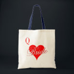 Sac fourre-tout mariage de la reine des coeurs pou<br><div class="desc">Sac fourre-tout mariage de la reine des coeurs pour la mariée. Une jolie carte de jeu convient au design de coeur pour le mariage de style Las Vegas. Idée mignonne pour les faveurs du parti et les servantes d'honneur aussi.</div>