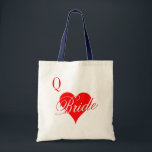 Sac fourre-tout mariage de la reine des coeurs pou<br><div class="desc">Sac fourre-tout mariage de la reine des coeurs pour la mariée. Une jolie carte de jeu convient au design de coeur pour le mariage de style Las Vegas. Idée mignonne pour les faveurs du parti et les servantes d'honneur aussi.</div>