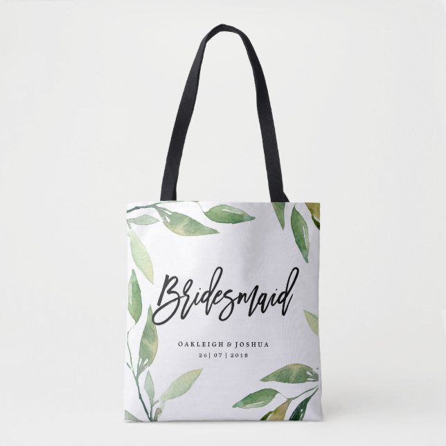 Sac fourre-tout Mariage Feuille de Bridesmaid (Devant)