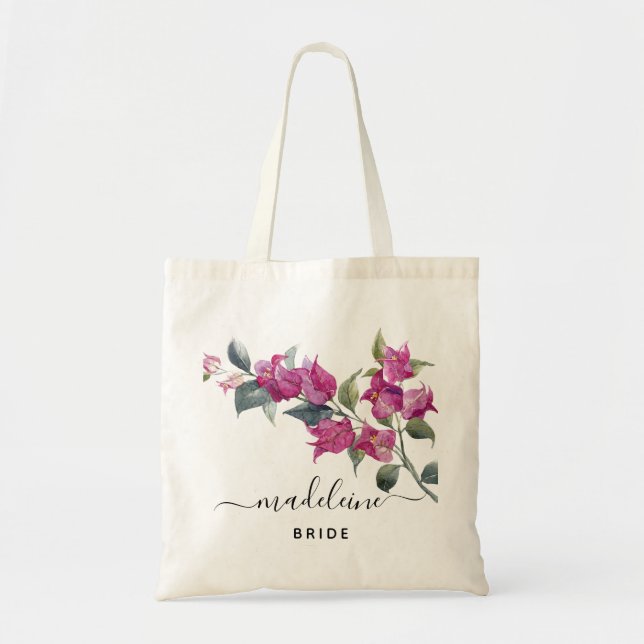 Sac fourre-tout Mariage Floral Bride avec fleurs r (Devant)