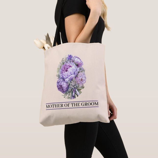 Sac fourre-tout mariage lavande (De près)
