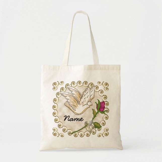 Sac fourre-tout mariage rose (Devant)