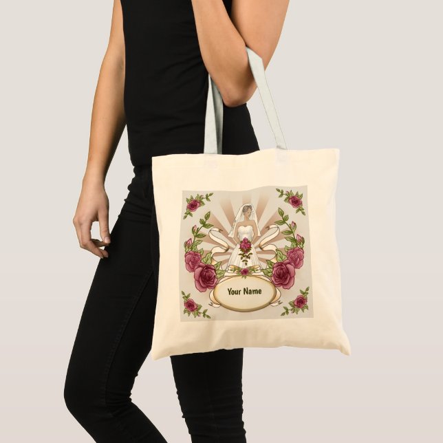 Sac fourre-tout Mariée Roses de mariage (Devant (produit))