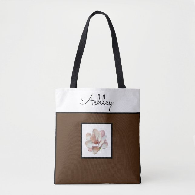 Sac fourre-tout marron monogramme (Devant)