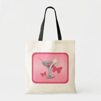 Sac fourre-tout Martini à papillon rose